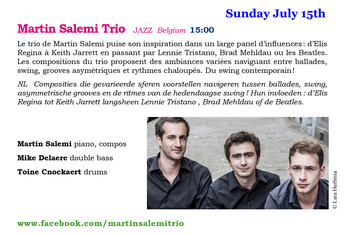 Martin Salemi Trio 15 juillet 15h