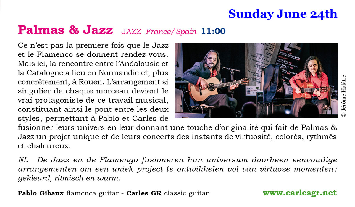 Palmas et Jazz 24 juin 11h