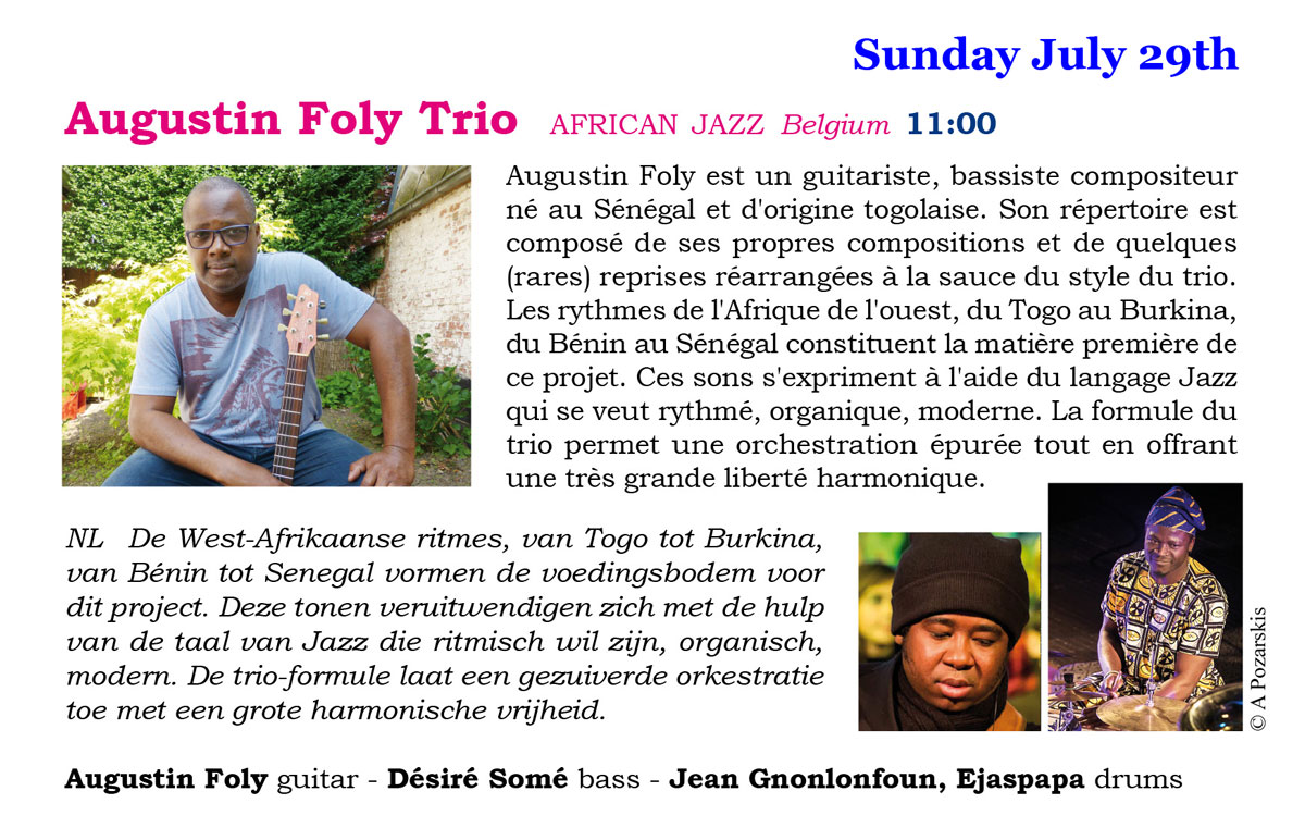 Augustin Foly Trio 29 juillet 11h
